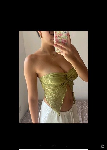 Dantel Detaylı Straplez Bohem Büstiyer - Görsel 2