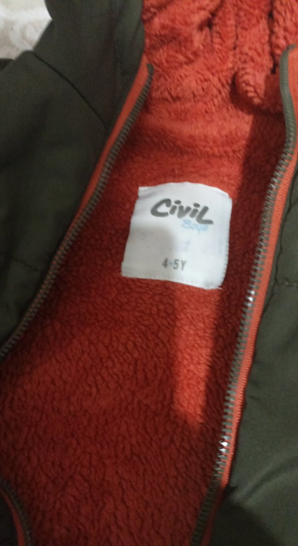 Koyu Yeşil Kapüşonlu çocuk Kışlık Mont - Görsel 3