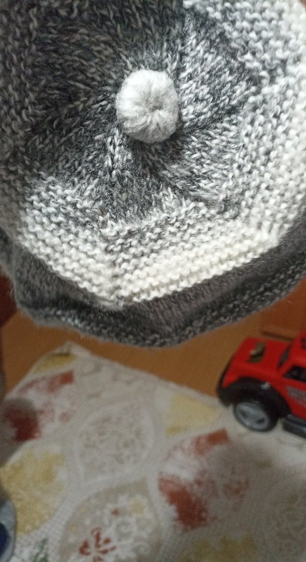 Gri Örgü Kadın Bere - Görsel 5