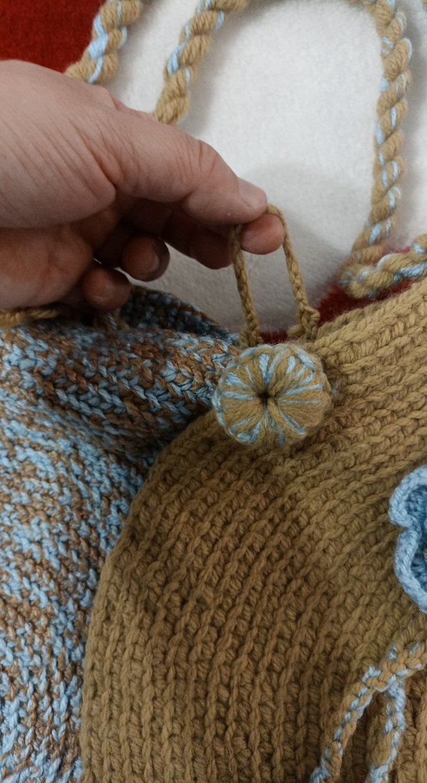 Renkli Nakışlı Örgü Bohem Kadın Çantası sıfır - Görsel 4