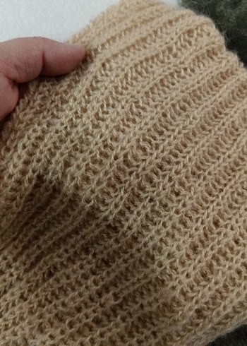 Bej Örgü Kadın Şal - Görsel 6