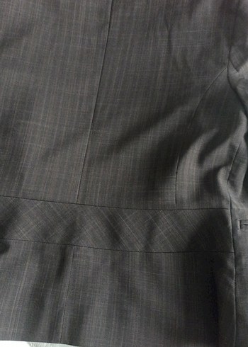 Düğmeli Kahverengi Keten Kadın Blazer Ceket - Görsel 8