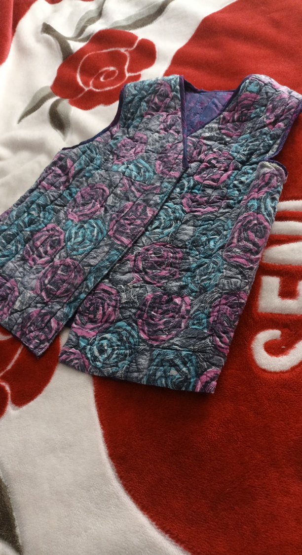 Düğmeli Mor Kadın Yelek - Görsel 4