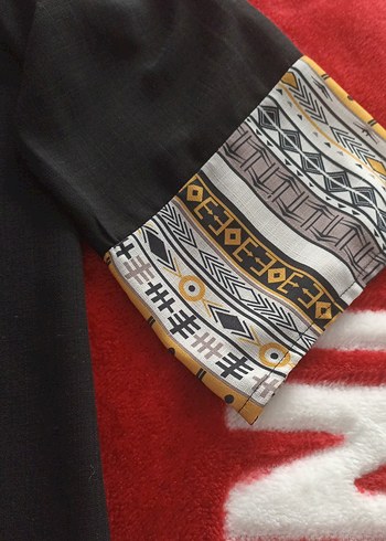 Siyah Nakışlı Kadın Kimono - Görsel 4