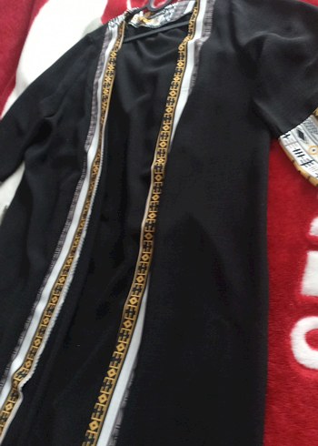 Siyah Nakışlı Kadın Kimono - Görsel 2