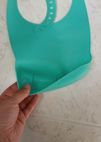 Turkuaz Bebek Mama Önlüğü - Görsel 3