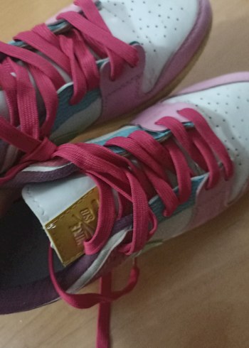 39 Beden pembe Renk Pembe Bağcıklı Kadın Spor Ayakkabı