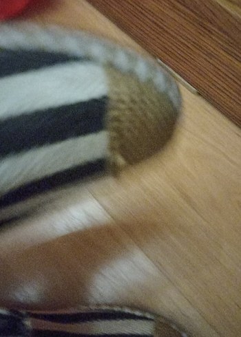 Zebra Desenli Kadın Dolgu Topuklu Espadril - Görsel 6