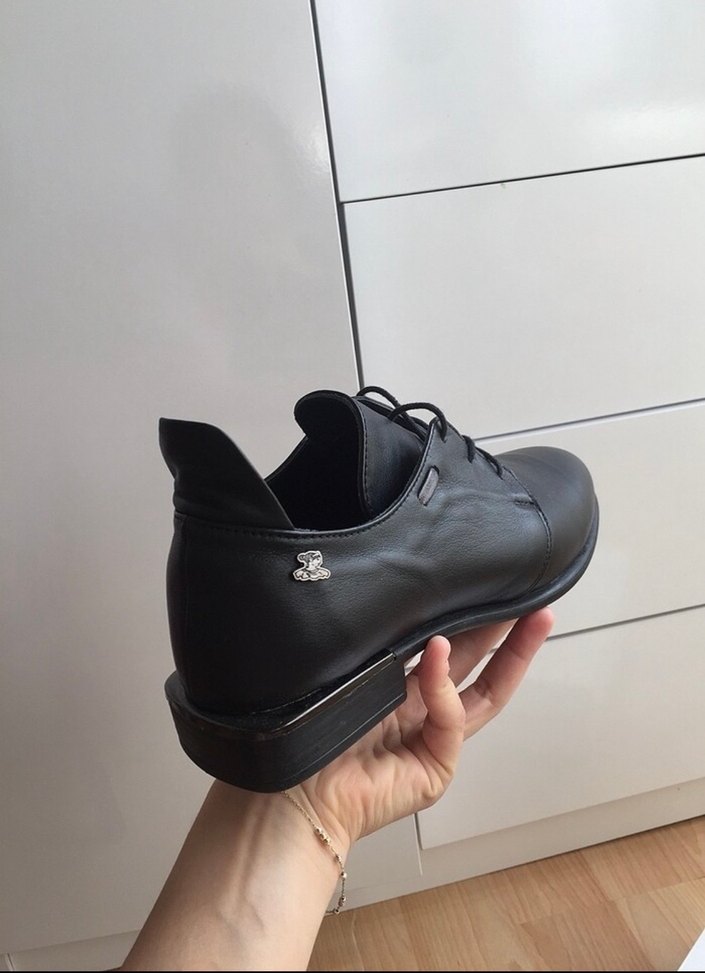 Siyah Deri  Klasik Ofis Ayakkabısı - Görsel 3