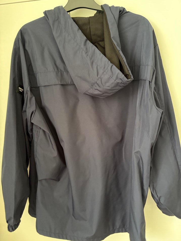 Erkek Mavi Fermuarlı Midi Yağmurluk - Görsel 5