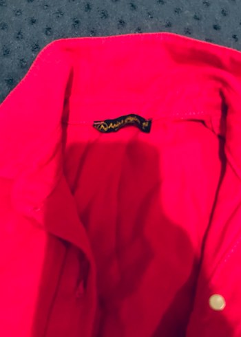 Düğmeli Kırmızı Kadın ceket - Görsel 3