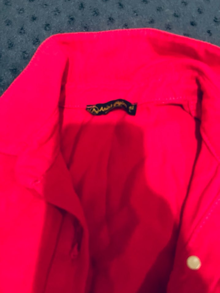 Düğmeli Kırmızı Kadın ceket - Görsel 3