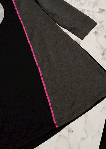 Kız Çocuk Siyah Renkli Baskılı Sweatshirt - Görsel 2