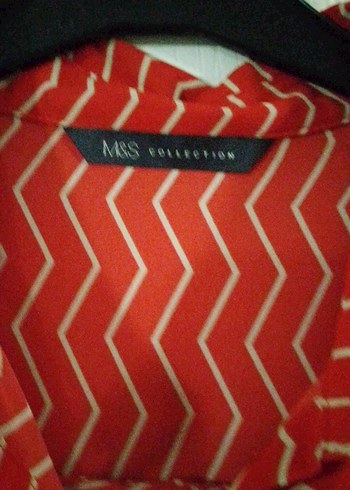 Parlak Kırmızı Uzun Kollu V Yaka Gömlek - Görsel 2