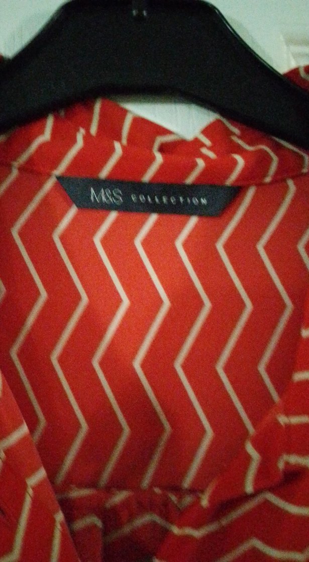 Parlak Kırmızı Uzun Kollu V Yaka Gömlek - Görsel 2