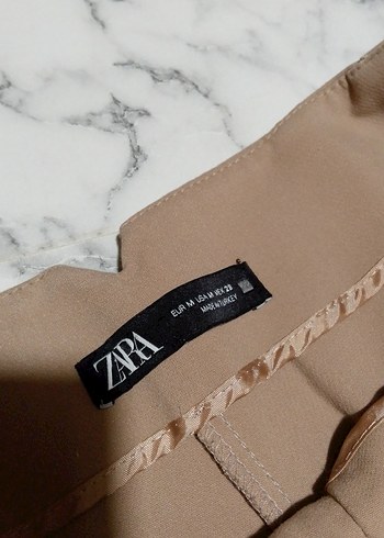 Bej Kadın Kumaş Pantolon Midi Boy - Görsel 3