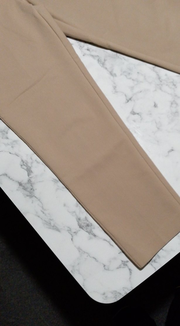 Bej Kadın Kumaş Pantolon Midi Boy - Görsel 2