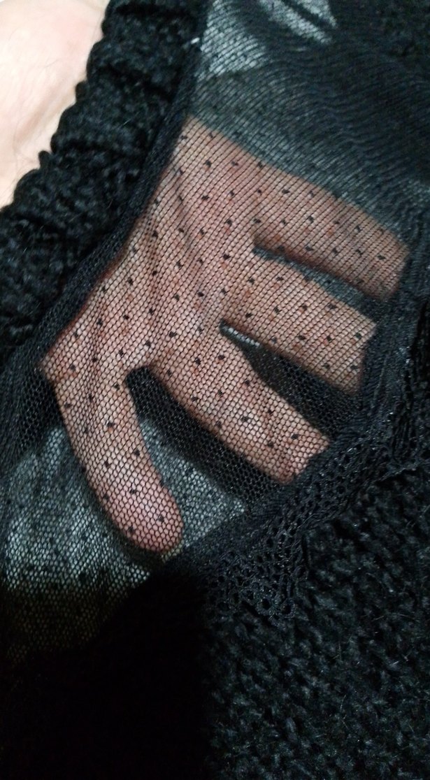 Siyah Yüksek Yakalı Örgü Kadın Kazak - Görsel 3