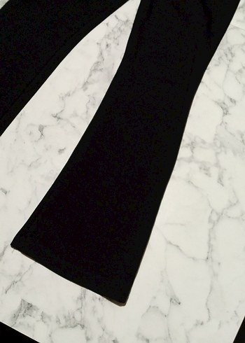 Siyah Midi Kadın Tayt - Görsel 2