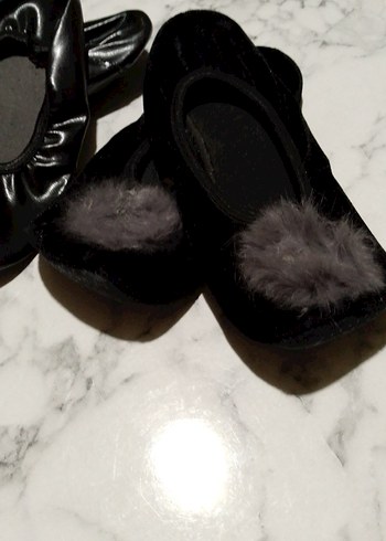 Kız Çocuk Siyah Gotik Tokalı Babet - Görsel 2