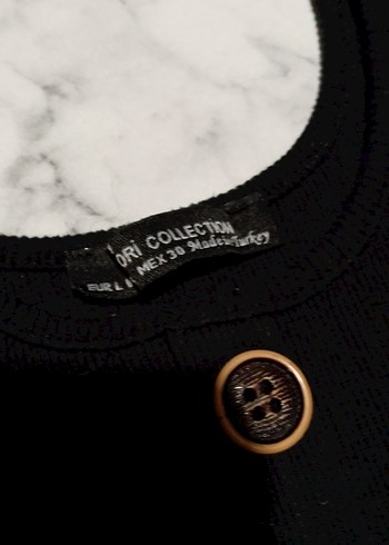 Düğmeli Siyah Kadın Atlet - Görsel 2