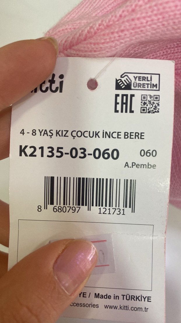 Pembe Örgü Bebek Bere - Görsel 2