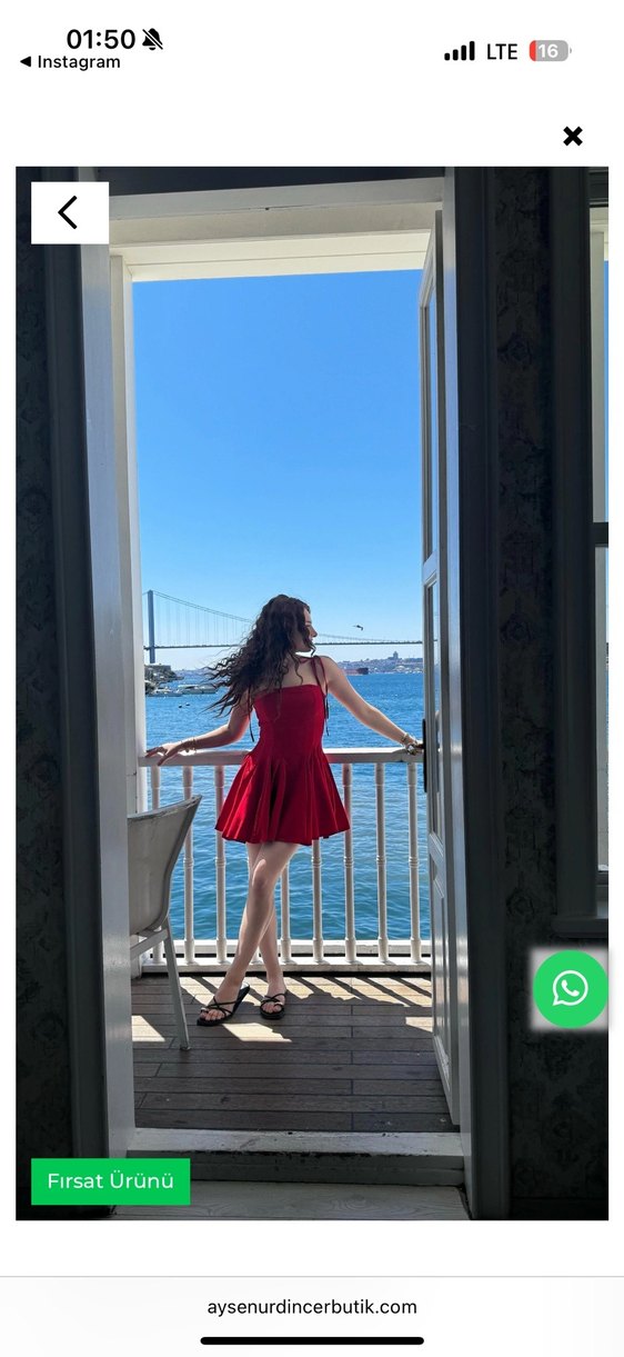 Matilda Kırmızı Elbise - Görsel 3