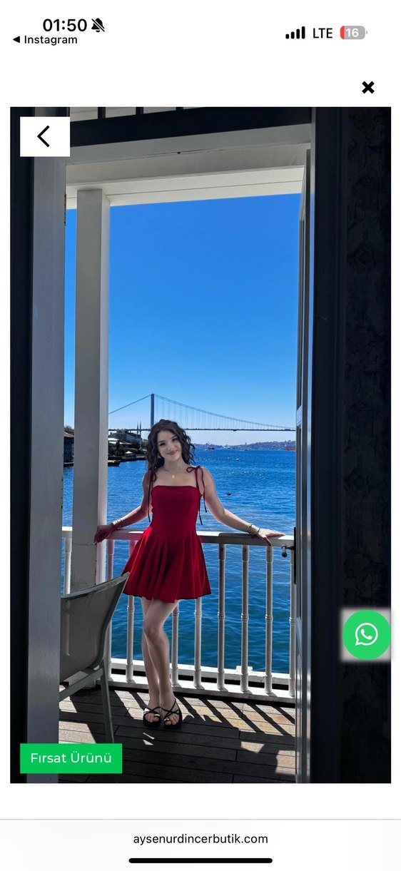 Matilda Kırmızı Elbise - Görsel 4