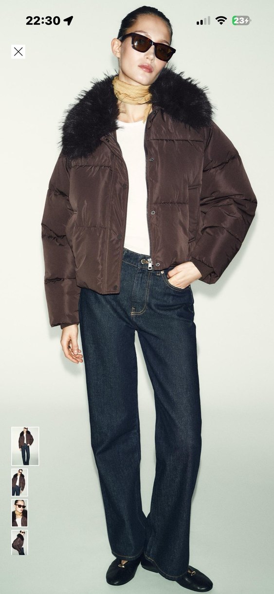 Kahverengi Kürklü Kadın Kışlık Ceket - Görsel 2