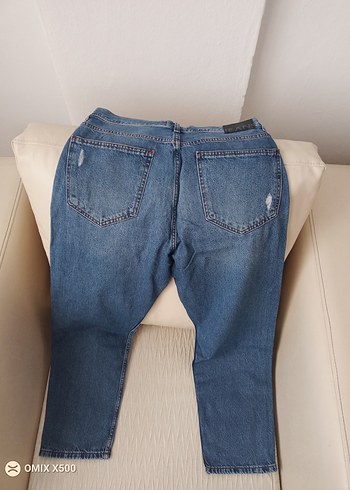 bol Kesim Mavi Kot Pantolon - Görsel 2