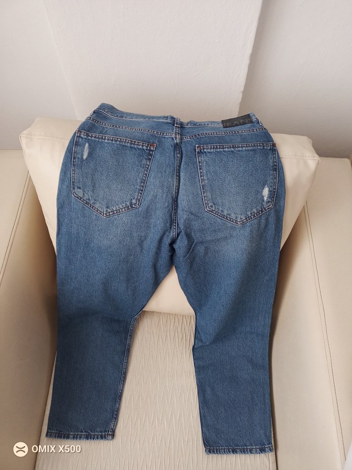 bol Kesim Mavi Kot Pantolon - Görsel 2