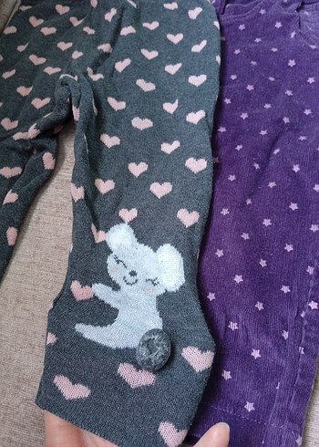 LC WAİKİKİ BABY Kız Çocuk Mor ve Desenli Triko Taytlar - Görsel 2