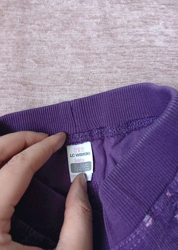 LC WAİKİKİ BABY Kız Çocuk Mor ve Desenli Triko Taytlar - Görsel 4