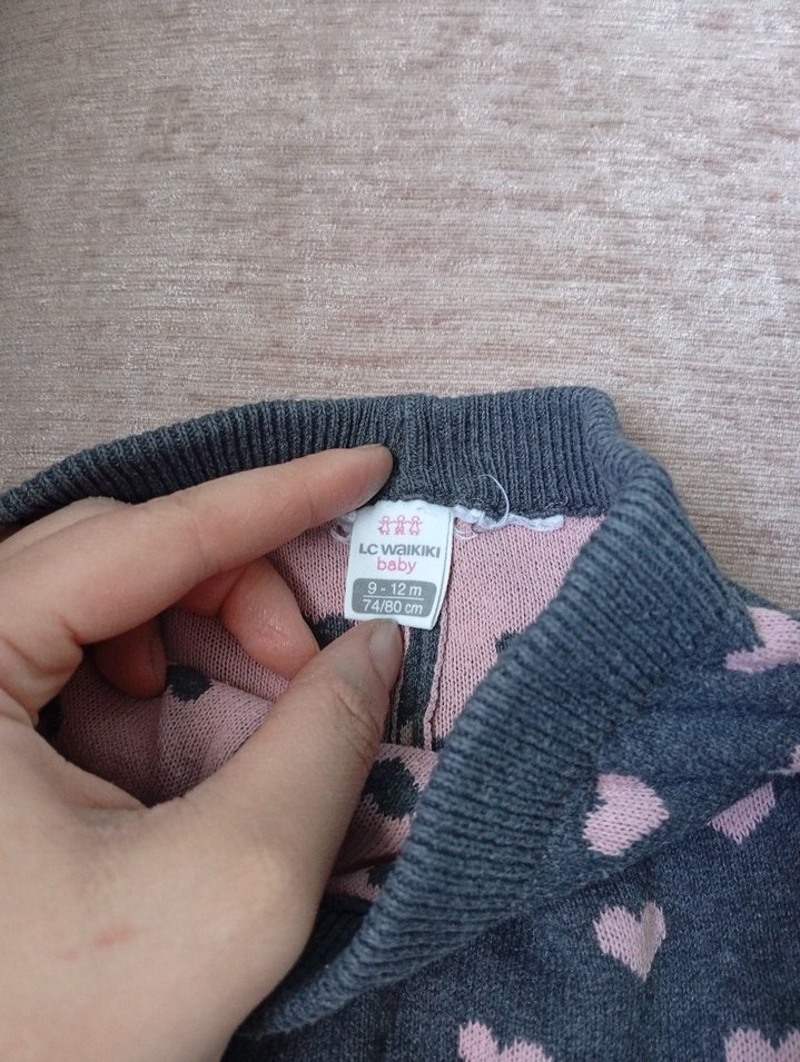 LC WAİKİKİ BABY Kız Çocuk Mor ve Desenli Triko Taytlar - Görsel 5