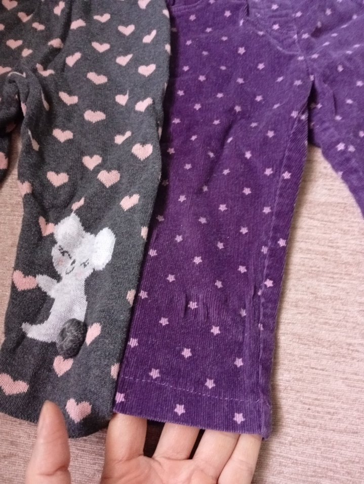 LC WAİKİKİ BABY Kız Çocuk Mor ve Desenli Triko Taytlar - Görsel 3