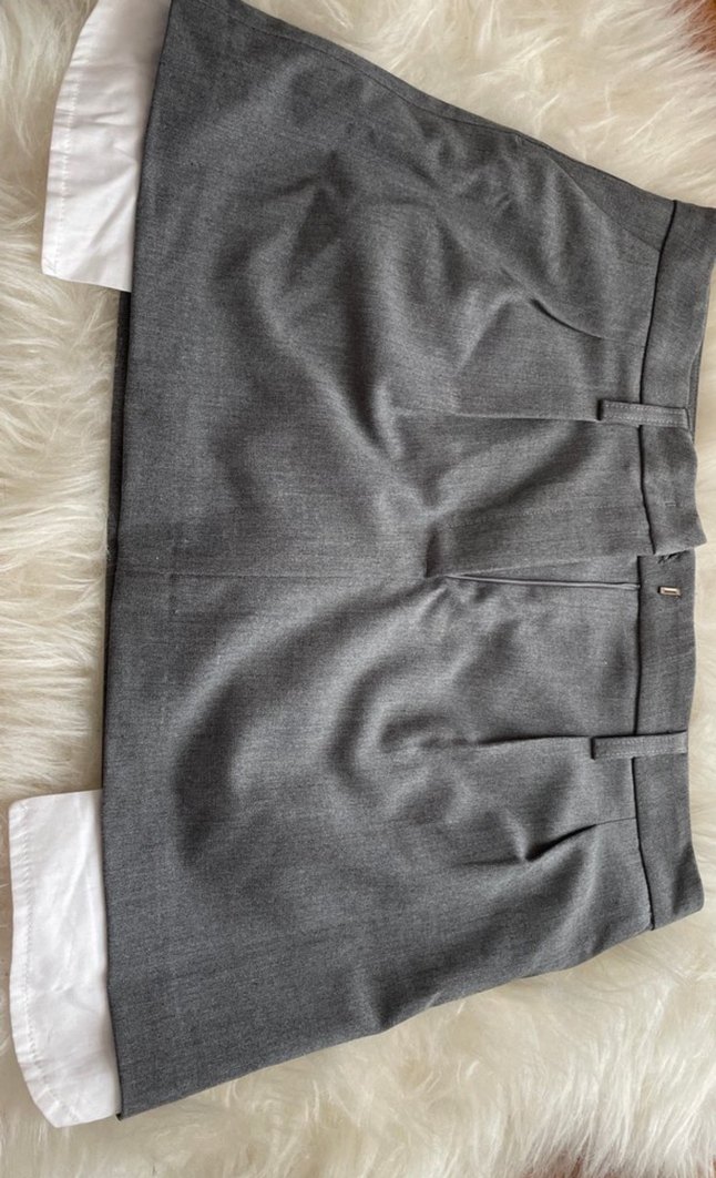 Gri Mini Kadın Etek - Görsel 2