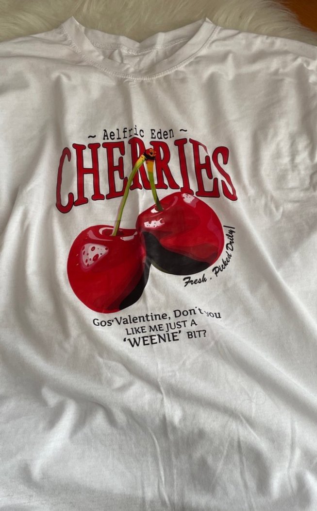 Beyaz Baskılı Kadın Tişört - Görsel 2