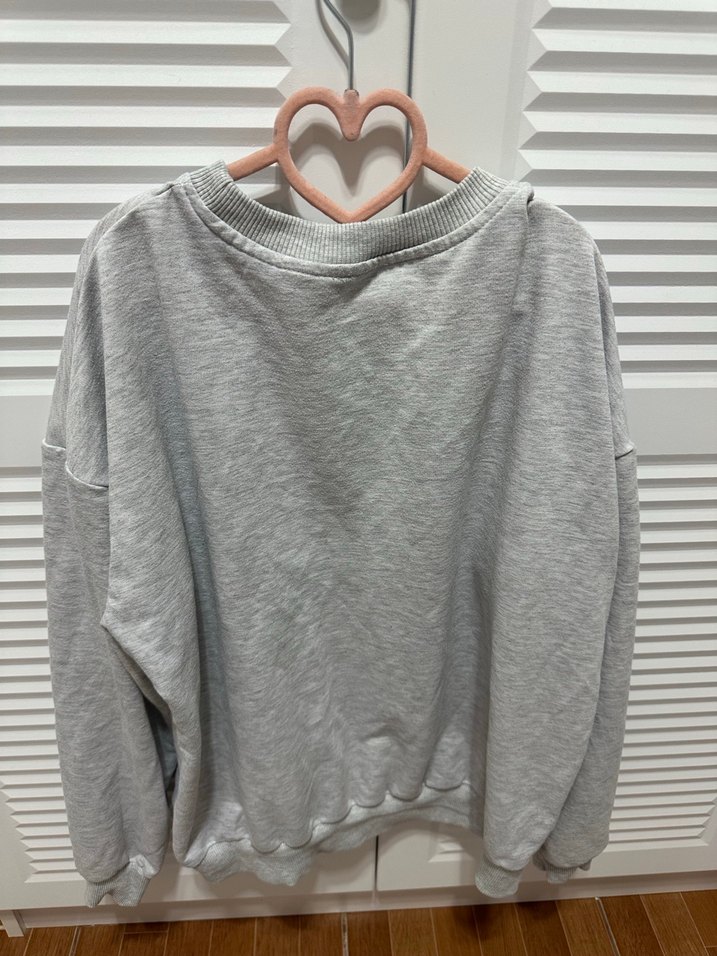 Gri Michigan Baskılı Örme Kadın Sweatshirt - Görsel 4