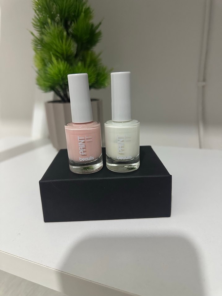 Pastel Beyaz ve pembe ikili  Oje - Görsel 2