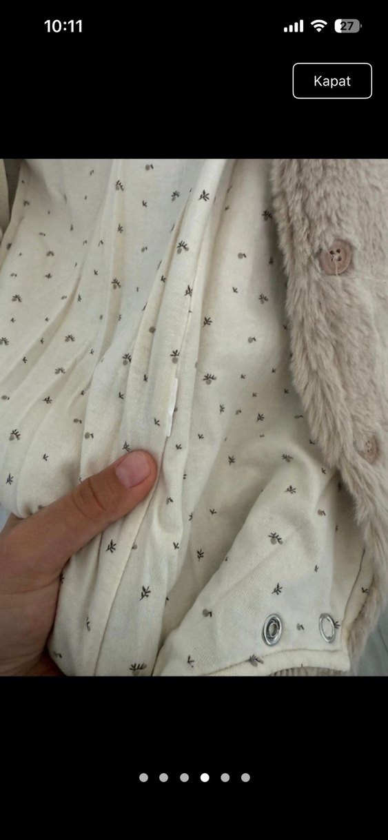 Tüylü Detaylı Bebek Tulum - Görsel 4