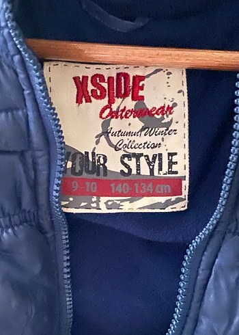 Çocuk Lacivert Kapüşonlu Fermuarlı Yelek - Görsel 6