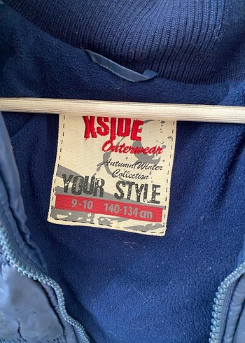 Çocuk Lacivert Kapüşonlu Fermuarlı Yelek - Görsel 4