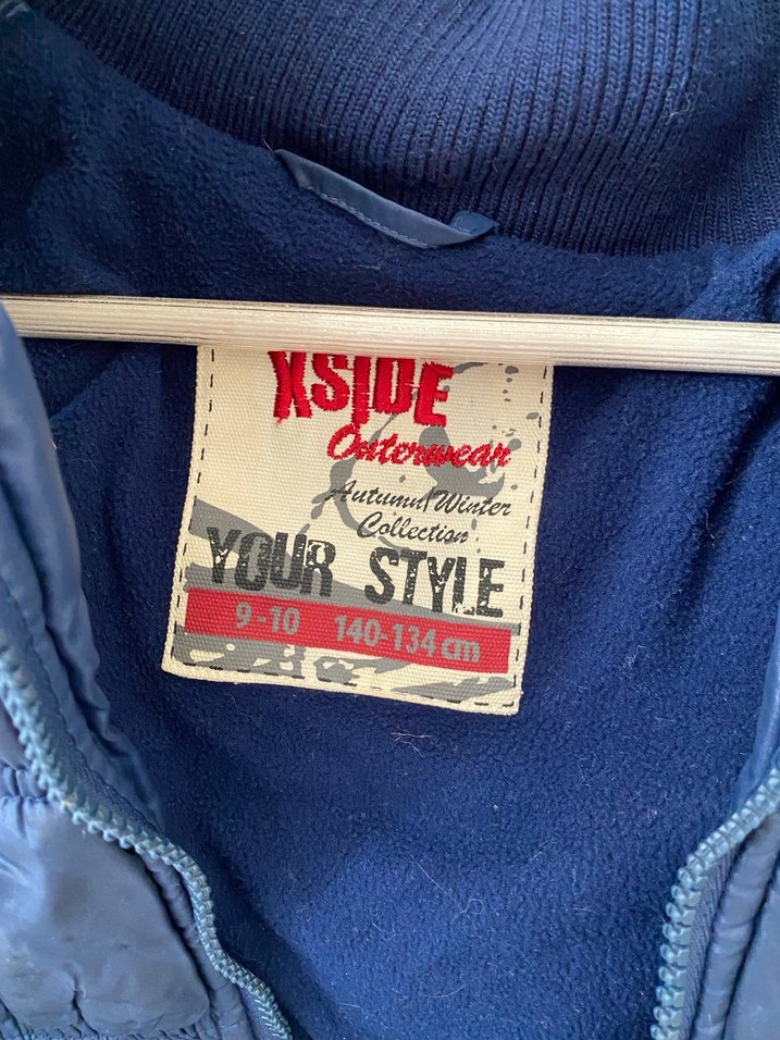 Çocuk Lacivert Kapüşonlu Fermuarlı Yelek - Görsel 4