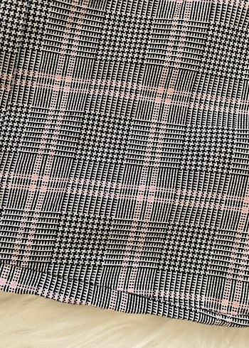 Düğmeli Ekose Desenli Kadın Bermuda Şort - Görsel 6