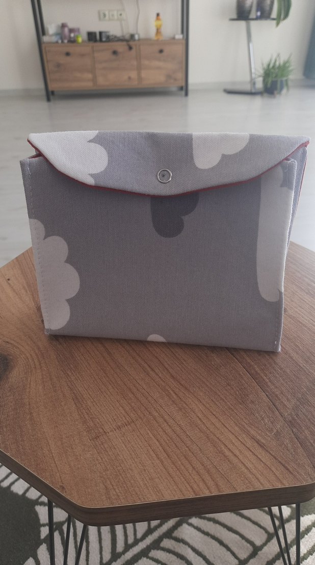 Gri Bulut Desenli genel amacli  Çanta - Görsel 2