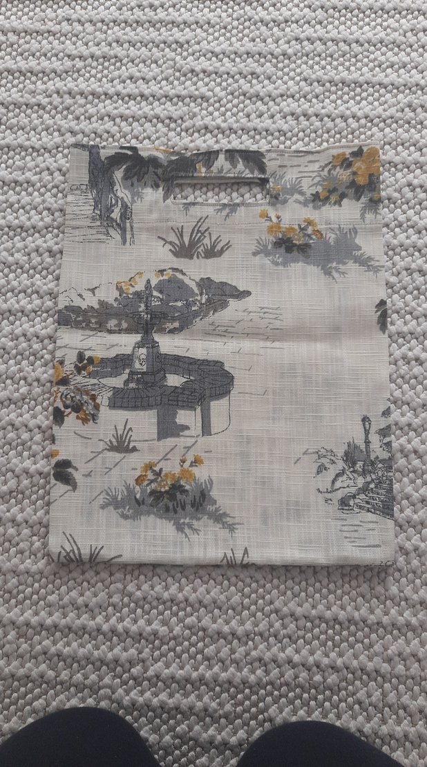 krem Gri Desenli Bohem Kadın el Çantasi - Görsel 2