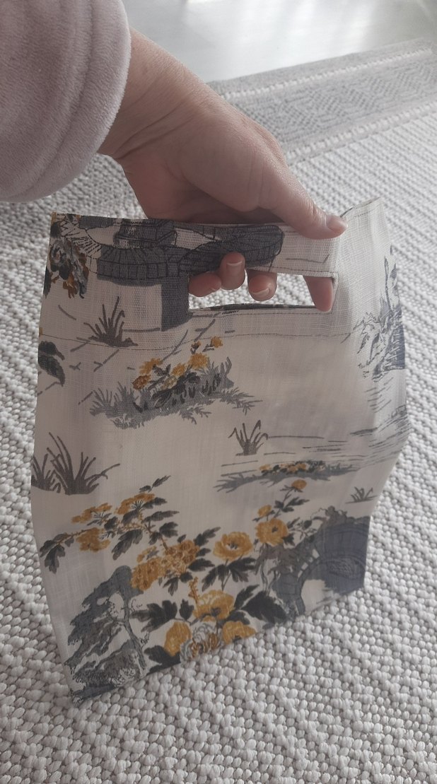 krem Gri Desenli Bohem Kadın el Çantasi - Görsel 5