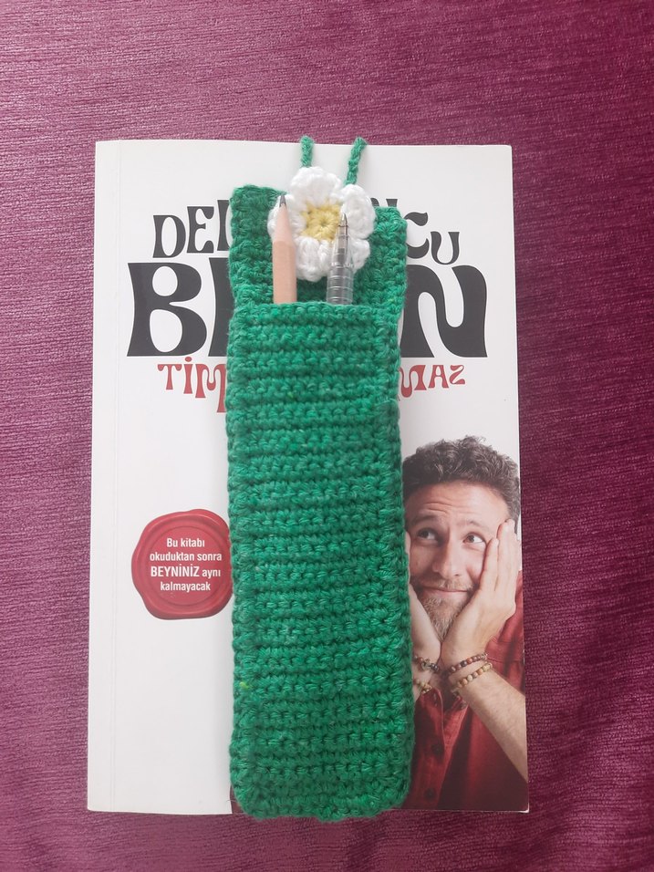 El Örgüsü Kitap Ayracı Çiçekli - Görsel 2