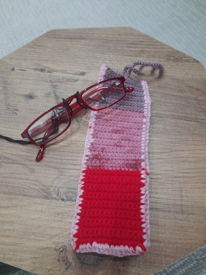 Örgü Çok Renkli gozluk Kılıfı - Görsel 2