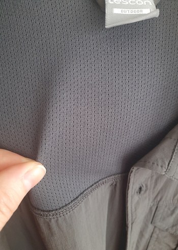 Gri Düğmeli Uzun Kollu Erkek outdoor Gömlek - Görsel 4